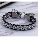 Viking Wolves Woven Chain Bracelet Bracelets Viking Warriors