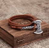 Vikings Axe Leather Bracelet leather bracelet Viking Warriors