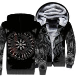 Vikings Odin Fleece Zipper Jacket Apparel & Accessories Viking Warriors
