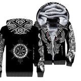 Vikings Odin Fleece Zipper Jacket Apparel & Accessories Viking Warriors