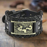 Vikings Symbols Leather Bracelet Wristbands Viking Warriors