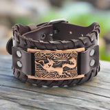 Vikings Symbols Leather Bracelet Wristbands Viking Warriors
