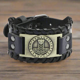 Vikings Symbols Leather Bracelet Wristbands Viking Warriors