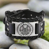 Vikings Symbols Leather Bracelet Wristbands Viking Warriors