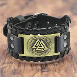 Vikings Symbols Leather Bracelet Wristbands Viking Warriors