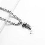 Vintage Brave Men's Wolf Tooth Pendant Stainless Steel Fashion Bohemian Style Choker Necklace Jewelry Boyfriend Gift necklace Viking Warriors