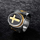Vintage Cross Ring Viking Warriors