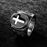 Vintage Cross Ring Viking Warriors