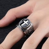 Vintage Cross Ring Viking Warriors