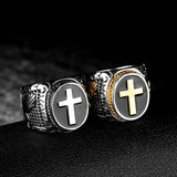 Vintage Cross Ring Viking Warriors