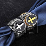 Vintage Cross Ring Viking Warriors