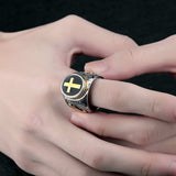 Vintage Cross Ring Viking Warriors