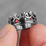 Vintage Crown Rings Viking Warriors