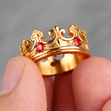 Vintage Crown Rings Viking Warriors
