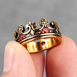 Vintage Crown Rings Viking Warriors