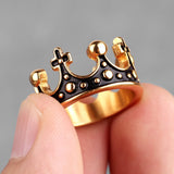 Vintage Crown Rings Viking Warriors