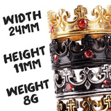 Vintage Crown Rings Viking Warriors