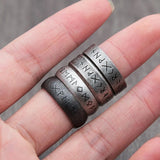 Vintage Futhark Rune Ring Rings Viking Warriors