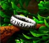 Vintage Futhark Rune Ring Rings Viking Warriors