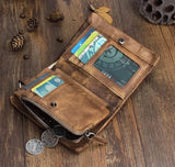 Vintage Genuine Leather Wallet Luxury Card Holder Handbag & Wallet Accessories Viking Warriors