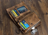 Vintage Genuine Leather Wallet Luxury Card Holder Handbag & Wallet Accessories Viking Warriors