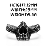 Vintage Skull Ring Rings Viking Warriors