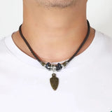 Vintage Tribal Leather Necklace Necklace Viking Warriors
