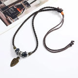 Vintage Tribal Leather Necklace Necklace Viking Warriors