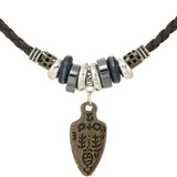 Vintage Tribal Leather Necklace Necklace Viking Warriors