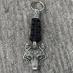 Wolf Head Bead Keychain keychain Viking Warriors