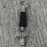 Wolf Head Bead Keychain keychain Viking Warriors