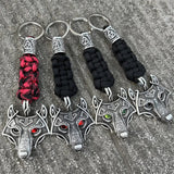 Wolf Head Bead Keychain keychain Viking Warriors