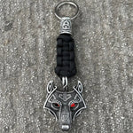 Wolf Head Bead Keychain keychain Viking Warriors