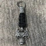 Wolf Head Bead Keychain keychain Viking Warriors