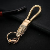 Wolf Head LED Light Leather Keychain Keychains Viking Warriors