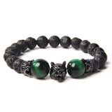 Wolf Head Natural Stone Beads Bracelet Bracelets Viking Warriors