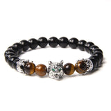 Wolf Head Natural Stone Beads Bracelet Bracelets Viking Warriors