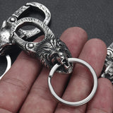 Wolf Lion Skull Raven Clasps Keychains Keychains Viking Warriors