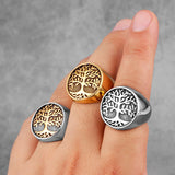 Yggdrasil Tree of Life Ring Rings Viking Warriors