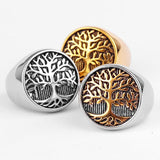 Yggdrasil Tree of Life Ring Rings Viking Warriors