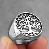 Yggdrasil Tree of Life Ring Rings Viking Warriors