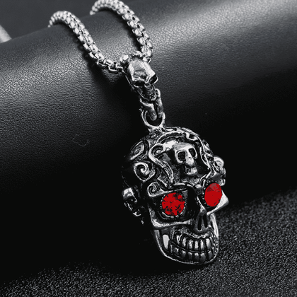 Skull-Necklace-Pendant-Metal-Skull-Pendant-Gothic-Jewelry(1)