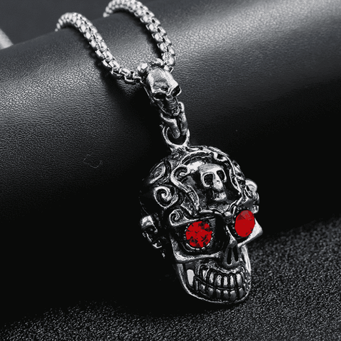 Skull-Necklace-Pendant-Metal-Skull-Pendant-Gothic-Jewelry(1)