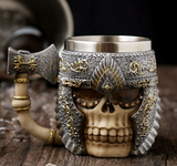 Viking Warrior Stainless Steel Mug Skull