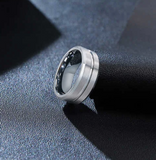 Blue Tungsten Carbide Wedding Bands