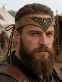 Viking Medieval Embossed Leather Headband