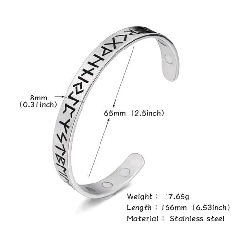 24 Futhark Rune Cuff Bracelet cuff bracelet Viking Warriors