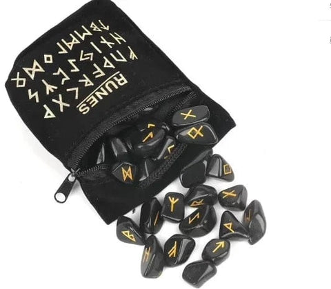 25PCS  Crystal Engraved Rune Stones Hobbies & Creative Arts Viking Warriors