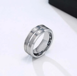 Blue Tungsten Carbide Wedding Bands