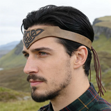 Viking Medieval Embossed Leather Headband